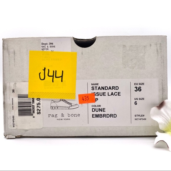 NIB Rag & Bone Standard Issue Dune Embroidered Sneakers - Picture 13 of 14